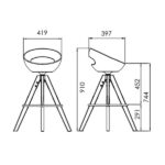 Medidas Nice Banqueta Wood