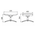 Medidas Opus Lounge Puff Giratória